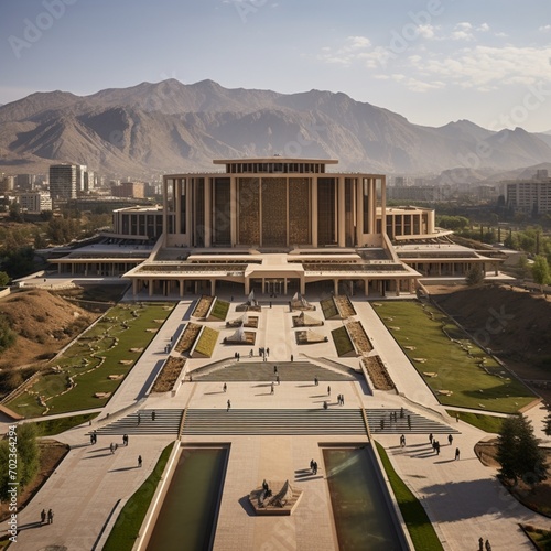 Afghanistan capital kabul parliament image Generative AI photo