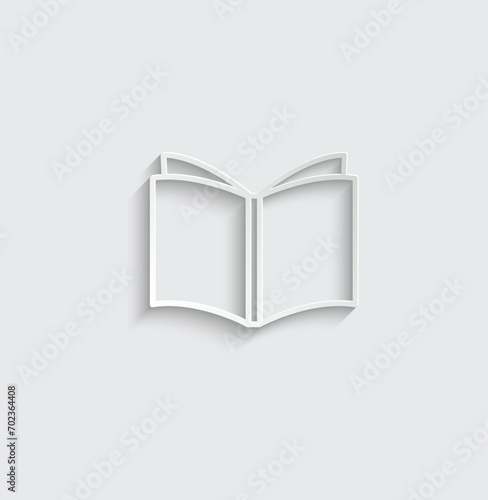 Open book icon vector sign