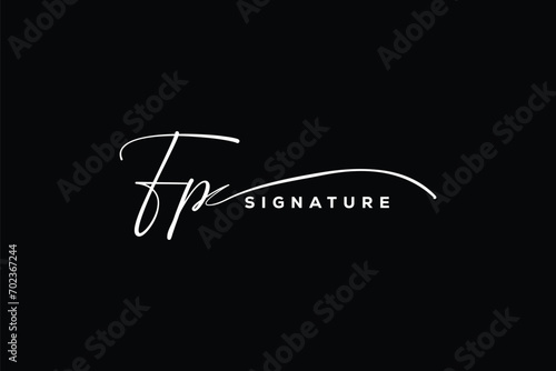 FP initials Handwriting signature logo. FP Hand drawn Calligraphy lettering Vector. FP letter real estate, beauty, photography letter logo design.

 photo