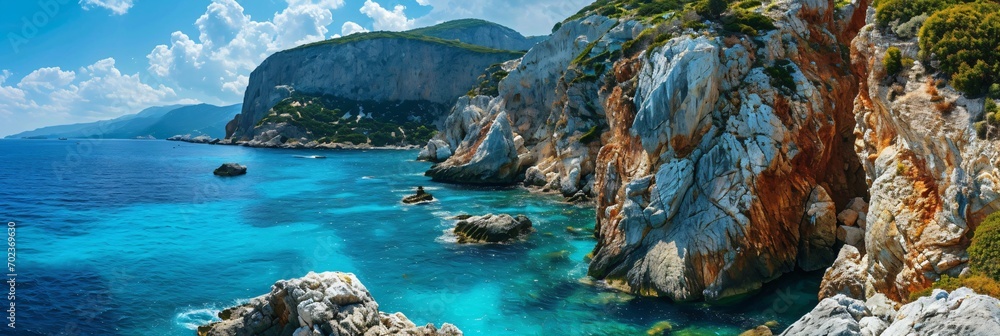 mediterranean ocean cliff landscape