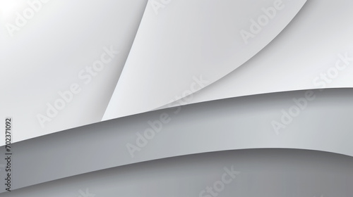 Grey white abstract background paper shine and layer element vector for presentation design.