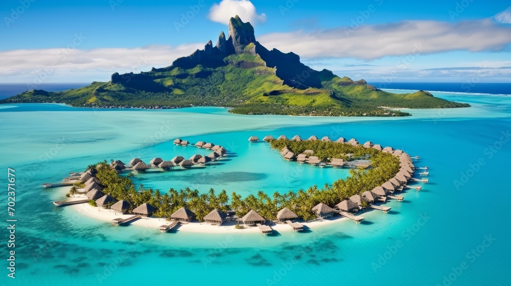 Obraz premium Bora bora french polynesia experience the pristine. AI generated