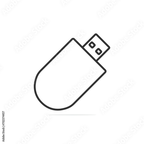 Usb flash drive technology data storage device vector illustration