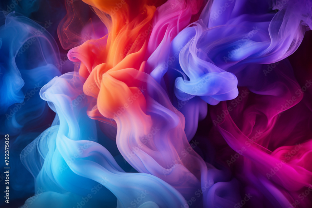 Colourful smoke background concept