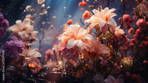 Ethereal Blooms: Serene Field of Delicate Flowers in Soft, Dreamy Light © Kristian