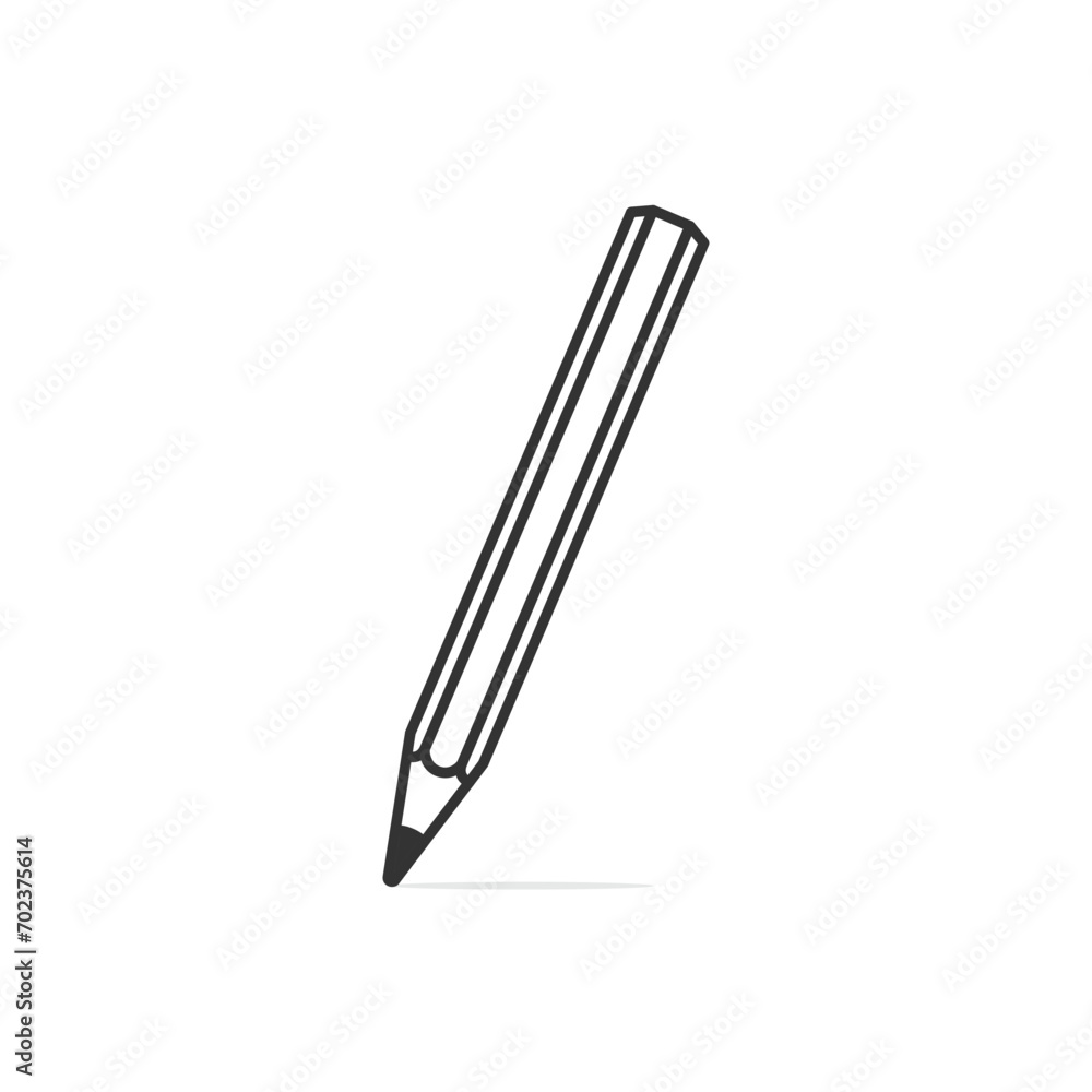 Cute pencil character flat cartoon vector template design illustration Cute pencil character flat cartoon vector template design illustration