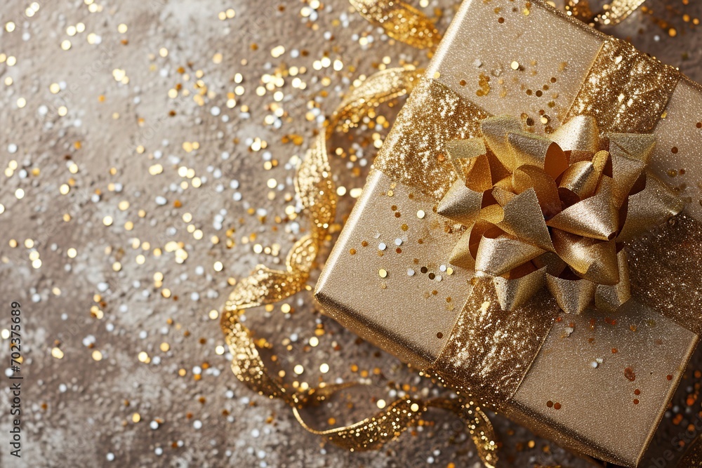 Golden Elegance: Gift Box with Ribbon for Festive Occasions
Golden Elegance: Gift Box with Ribbon for Festive Occasions