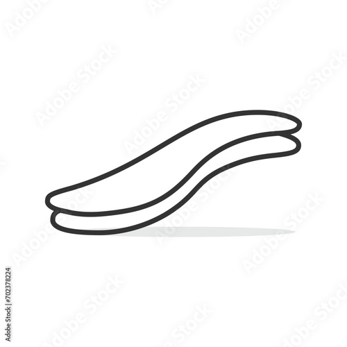 Comfortable shoes arch support insoles vector illustration. vector design for two-layered shoe