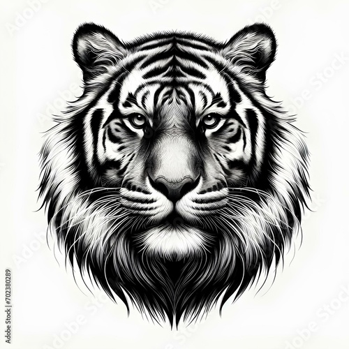 tiger head vector © Anjum Ilyas