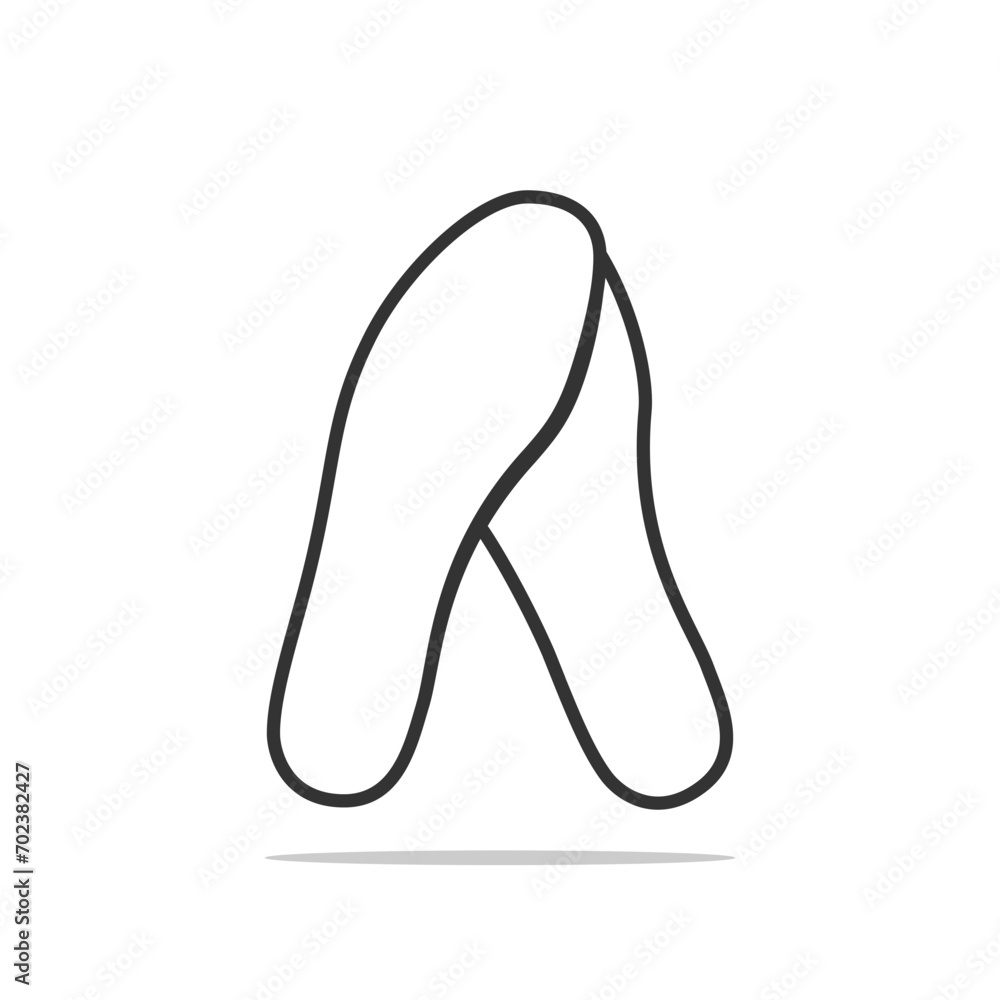 Comfortable shoes arch support insoles vector illustration. Comfortable shoes arch support insoles vector illustration.