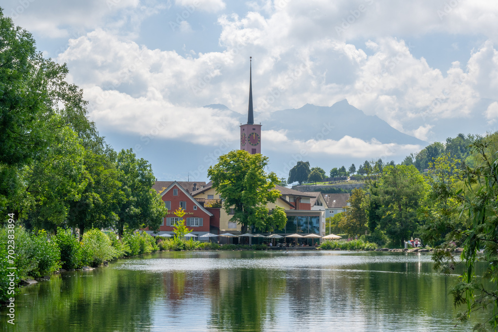 Φωτογραφία The Village of Buchs in the Kanton St. Gallen, Switzerland