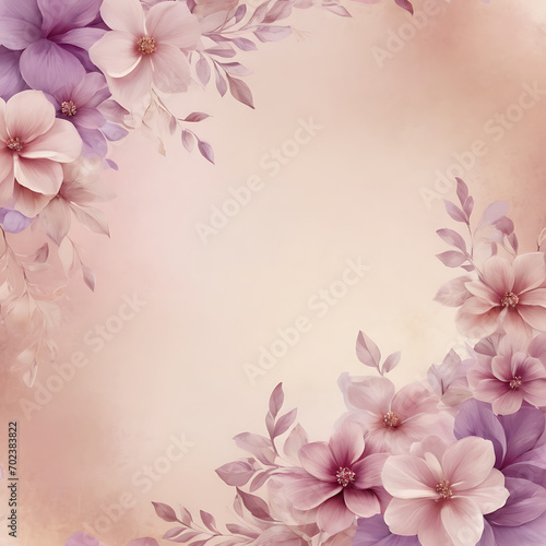 Subtle floral patterns in shades of mauve, pink, beige, and purple, creating a soft and elegant background with a touch of romance