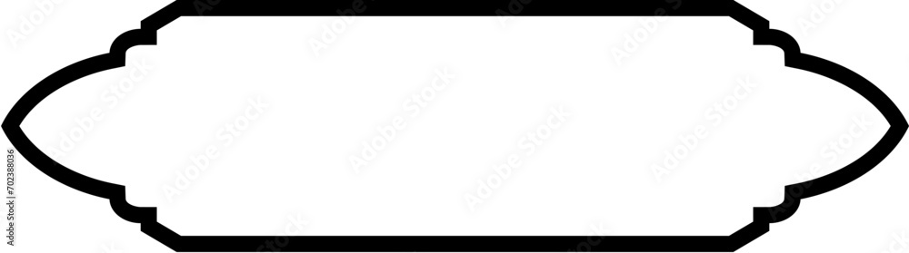 Islamic Label and Name Frame Bold Line Outline Linear Black Stroke silhouettes Design pictogram symbol visual illustration Islamic Label and Name Frame Bold Line Outline Linear Black Stroke silhouettes Design pictogram symbol visual illustration