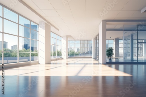 Blurred empty office space Office interior for modern design