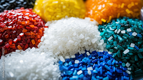 Granules of biodegradable plastic in a variety