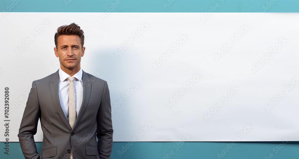 A professional teacher in front of a white board A professional teacher in front of a white board