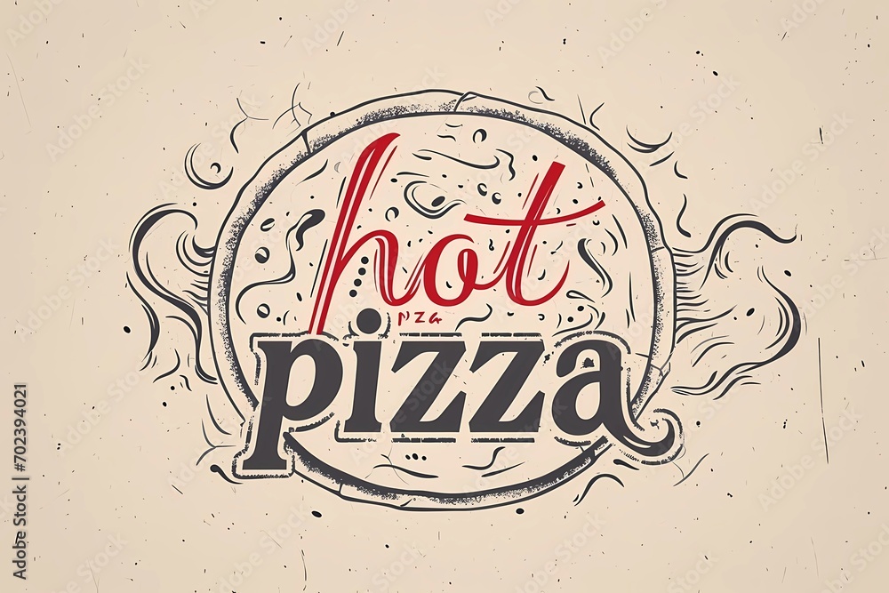 pizza drawing Italian cuisine drawing for pizzeria illustration for
