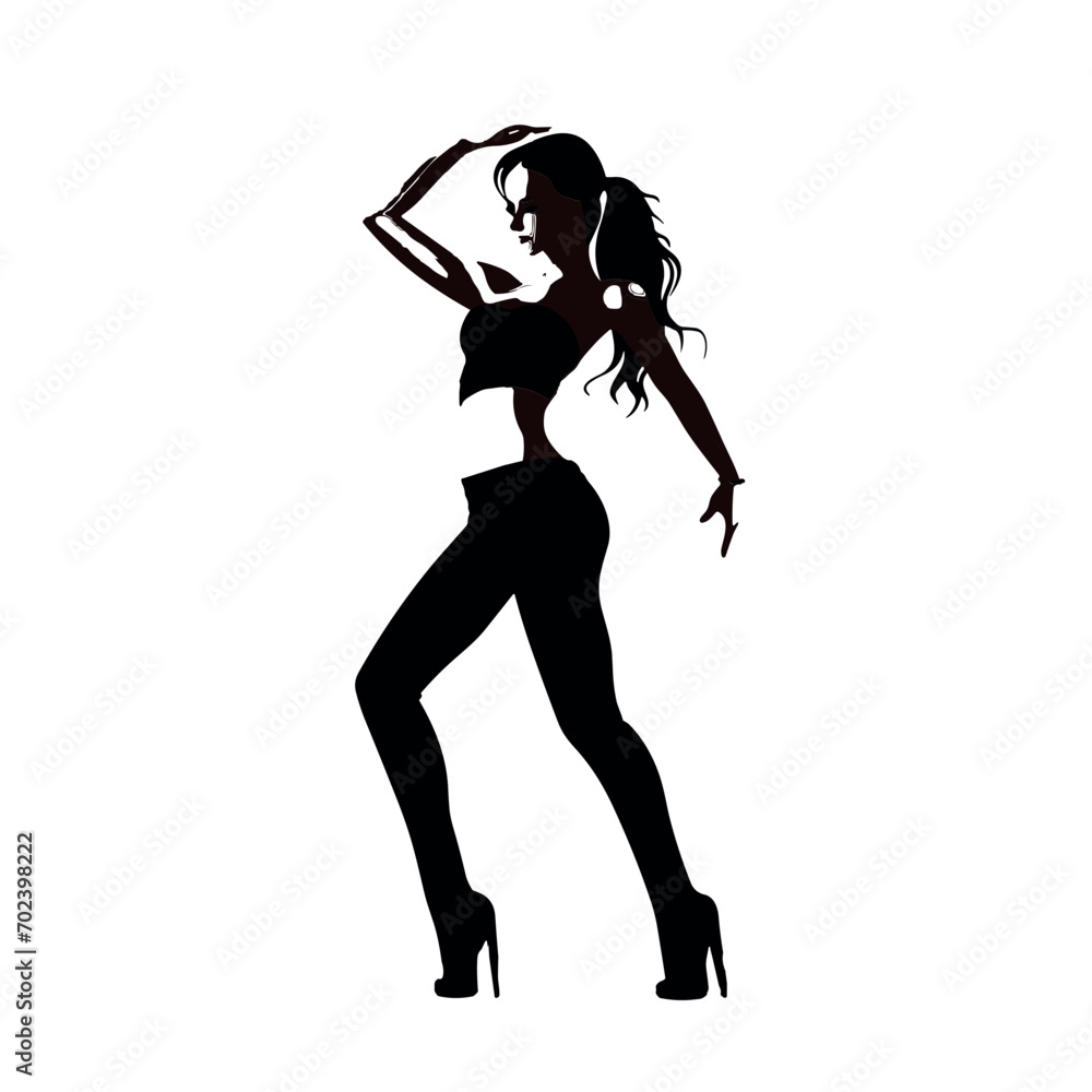Sensual dancers, to the rhythm of the music Sensual dancers, to the rhythm of the music