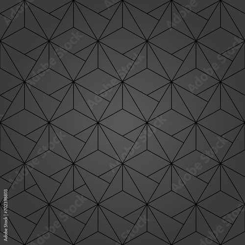 Seamless geometric background for your designs. Modern dark ornament. Geometric abstract black pattern