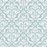Orient classic pattern. Seamless abstract background with vintage elements. Orient light blue and white pattern. Ornament for wallpapers and packaging