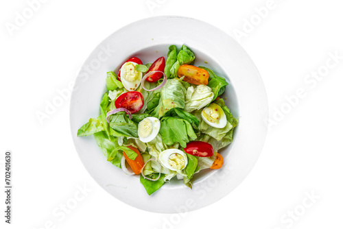quail egg salad fresh healthy eating cooking appetizer meal food snack on the table copy space food background rustic top view