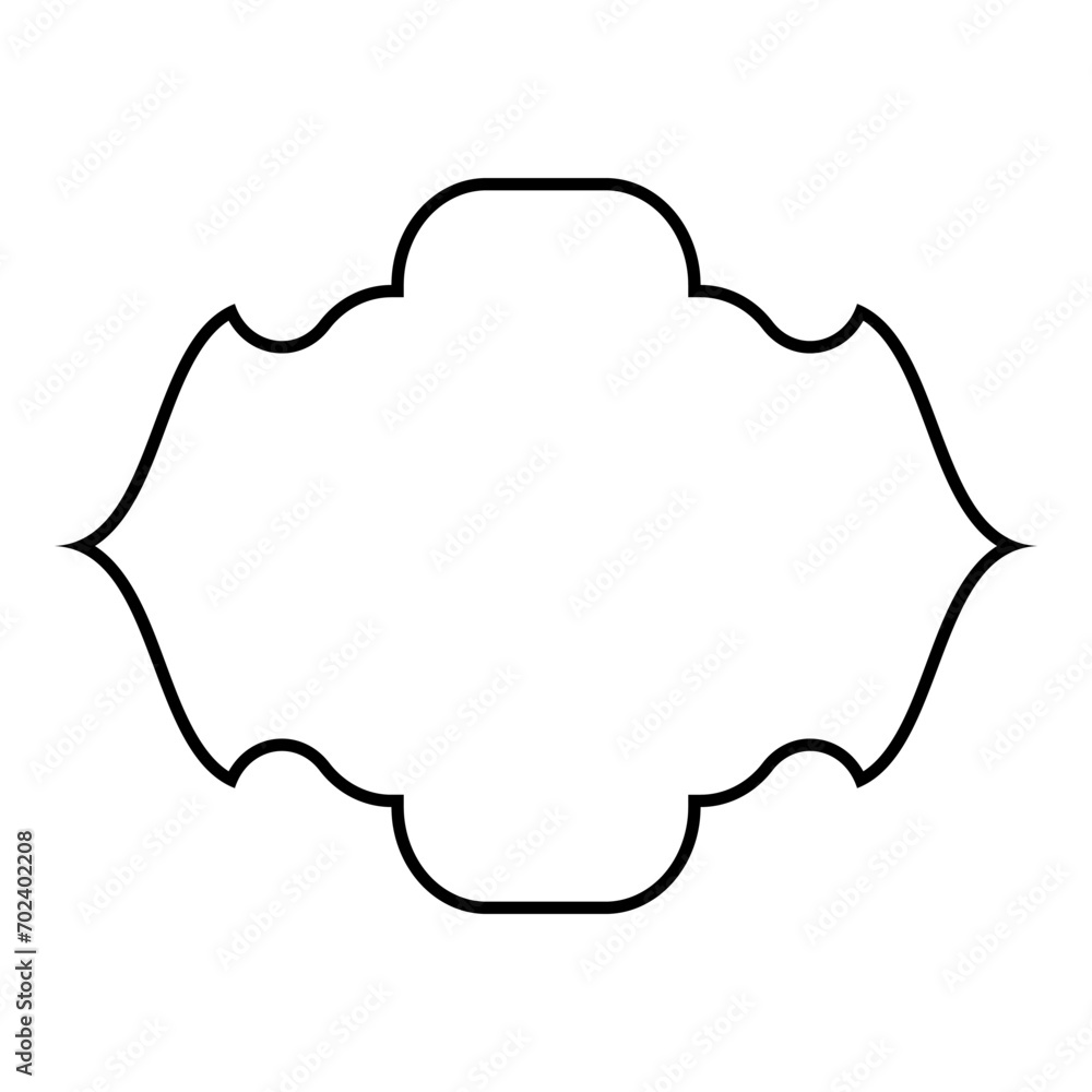 Islamic Frame Design Thin Line Black stroke silhouettes Design pictogram symbol visual illustration Islamic Frame Design Thin Line Black stroke silhouettes Design pictogram symbol visual illustration