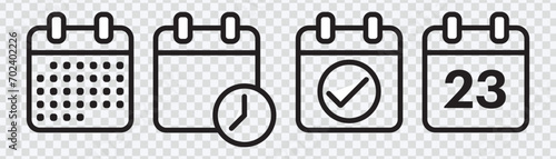 
"Organize effortlessly with our Calendar Icons – a sleek collection for efficient scheduling and time management. Vector design for seamless planning."