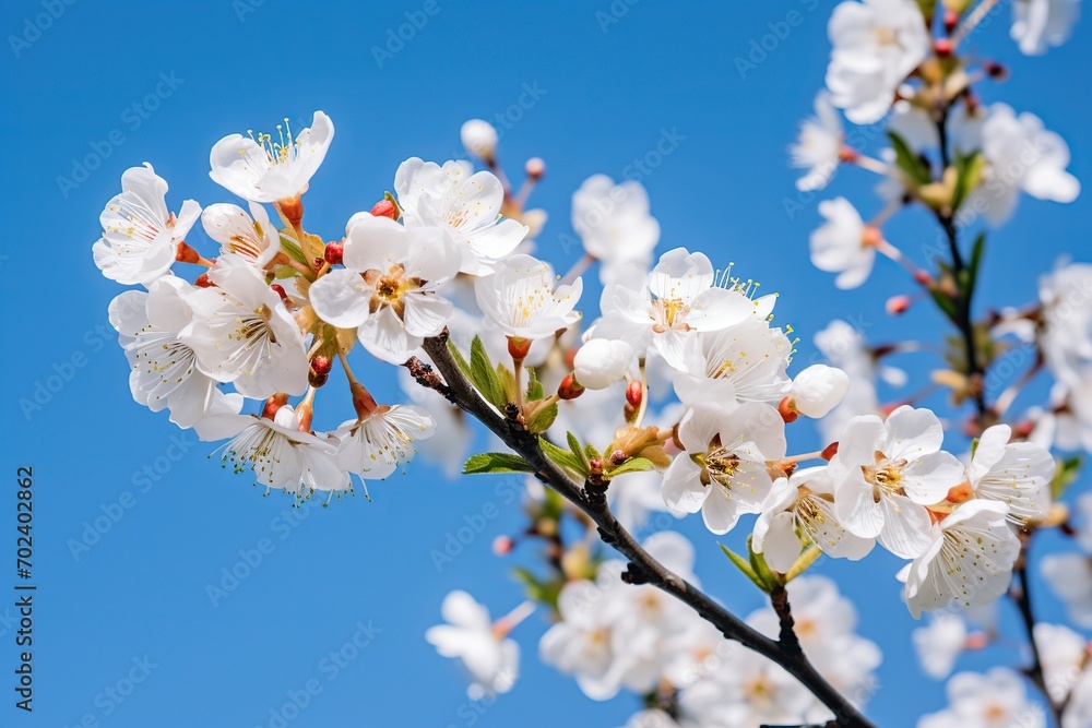 Beautiful blossom branch and blue sky Beautiful blossom branch and blue sky