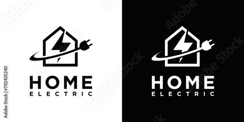 home electrical solution service logo design template inspiration. logo design for residential electricity. residential electricity