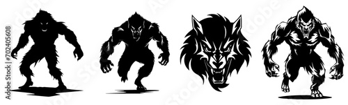 Hand drawn sketch of werewolf 