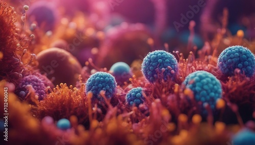 close up of blue and white flowers