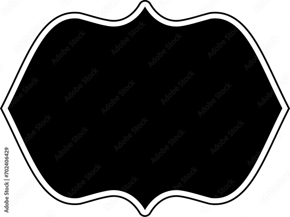 Islamic Frame Design Glyph with outline Black Filled silhouettes Design pictogram symbol visual illustration