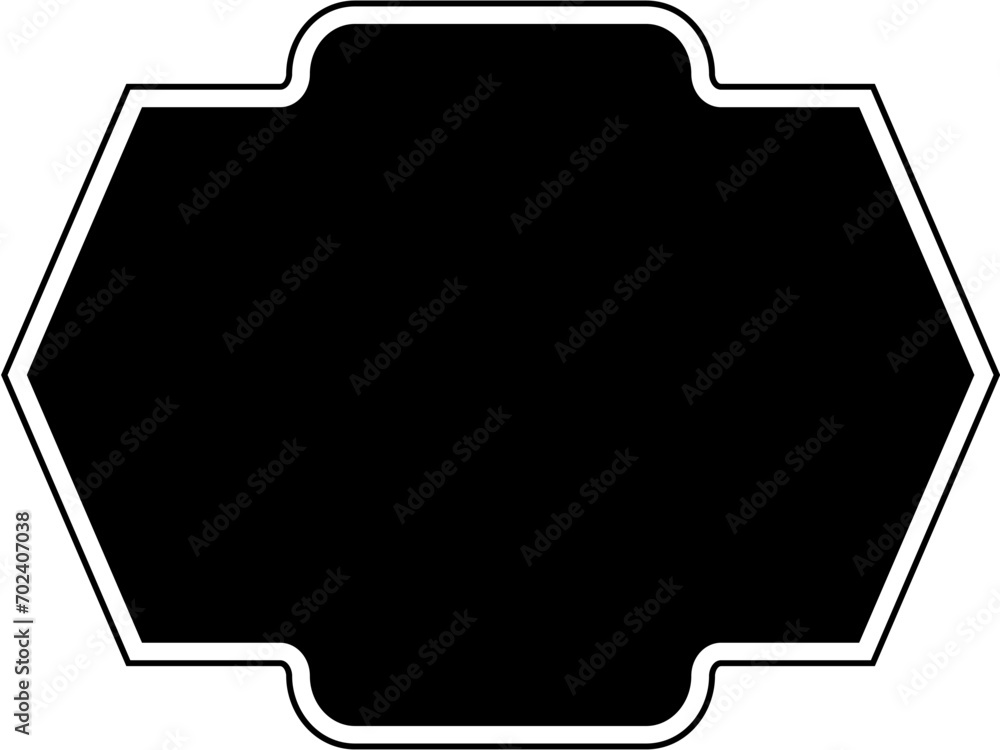 Islamic Frame Design Glyph with outline Black Filled silhouettes Design pictogram symbol visual illustration Islamic Frame Design Glyph with outline Black Filled silhouettes Design pictogram symbol visual illustration