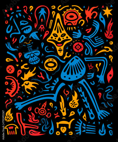 Tribal background T-shirt design