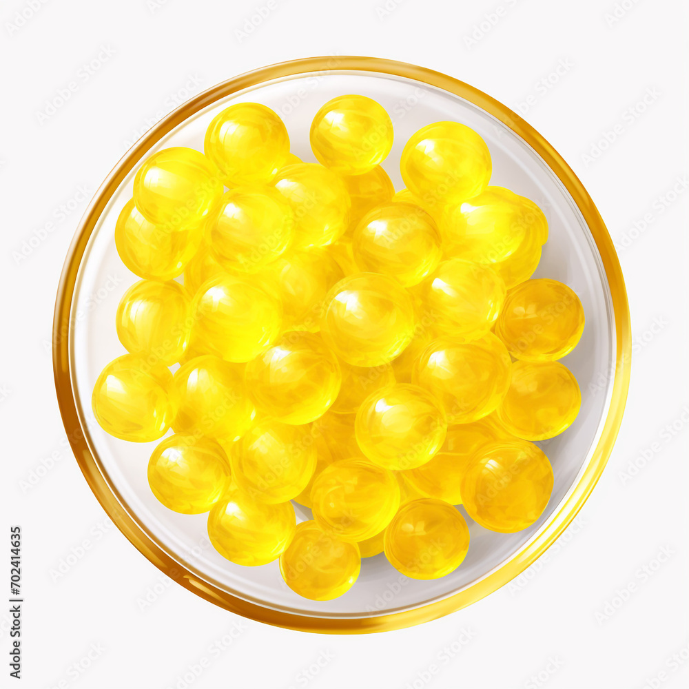 a bowl of yellow candies top view isolated on transparent background created with Generative Ai a bowl of yellow candies top view isolated on transparent background created with Generative Ai