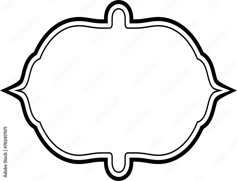 Islamic Frame Design double lines Black Stroke silhouettes Design pictogram symbol visual illustration Islamic Frame Design double lines Black Stroke silhouettes Design pictogram symbol visual illustration