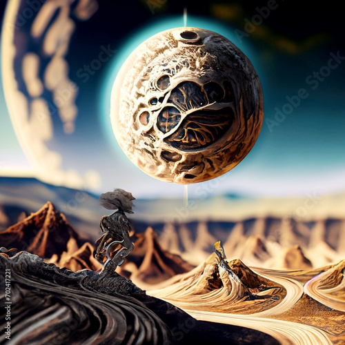 Wurzelplanet in der Wüste