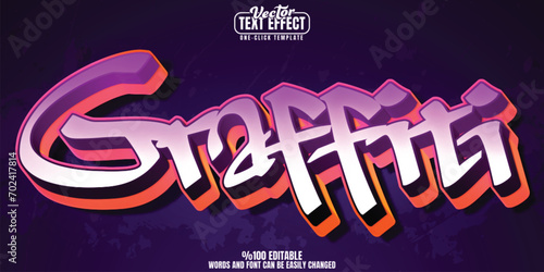 Graffiti editable text effect, customizable gangsta and ghetto 3D font style photo