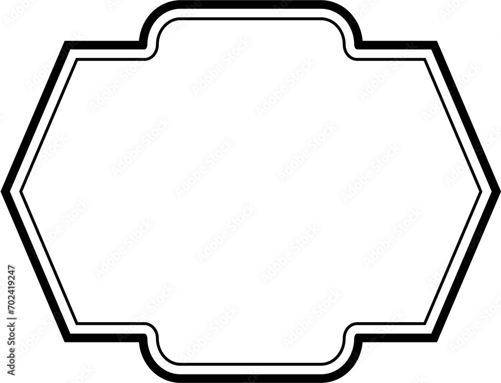 Islamic Frame Design double lines Black Stroke silhouettes Design pictogram symbol visual illustration Islamic Frame Design double lines Black Stroke silhouettes Design pictogram symbol visual illustration