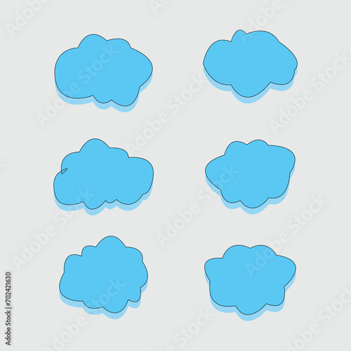 Dream isolated cloud shape . Vector Illustration for your design.