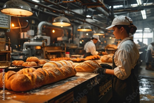 working stuff at the bread plant