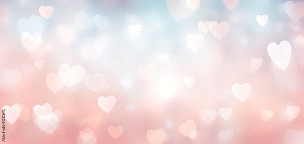 Love heart defocused blurred light bokeh effect background. Abstract pastel background with hearts Love heart defocused blurred light bokeh effect background. Abstract pastel background with hearts
