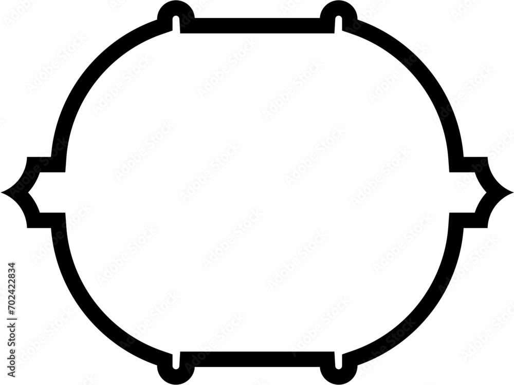 Islamic Frame Design Bold Line Black Stroke silhouettes Design pictogram symbol visual illustration Islamic Frame Design Bold Line Black Stroke silhouettes Design pictogram symbol visual illustration