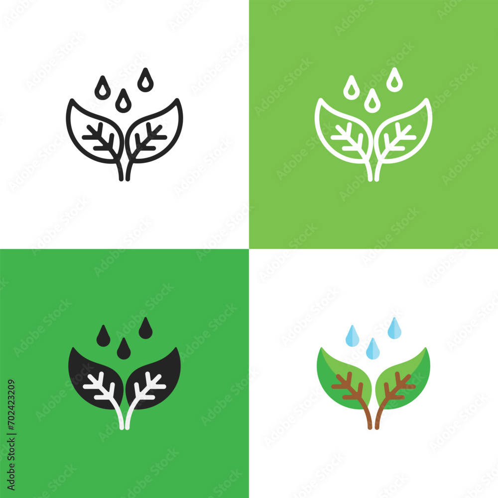 leaf modern symbol icon full vector 