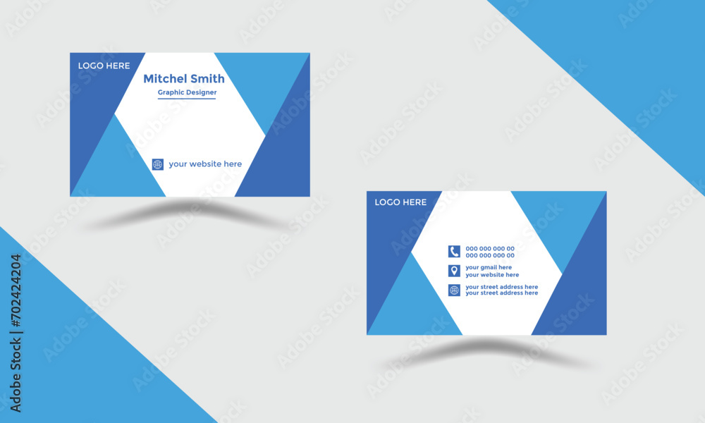 Fototapeta premium Simple Business Card Layout.