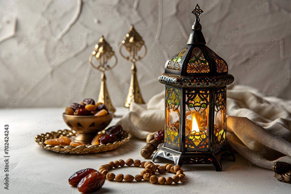 Obraz premium ramadan Kareem, Ramadan crescent moon, Eid Mubarak Islamic festival social media banner and Eid Mubarak Post Template, islam