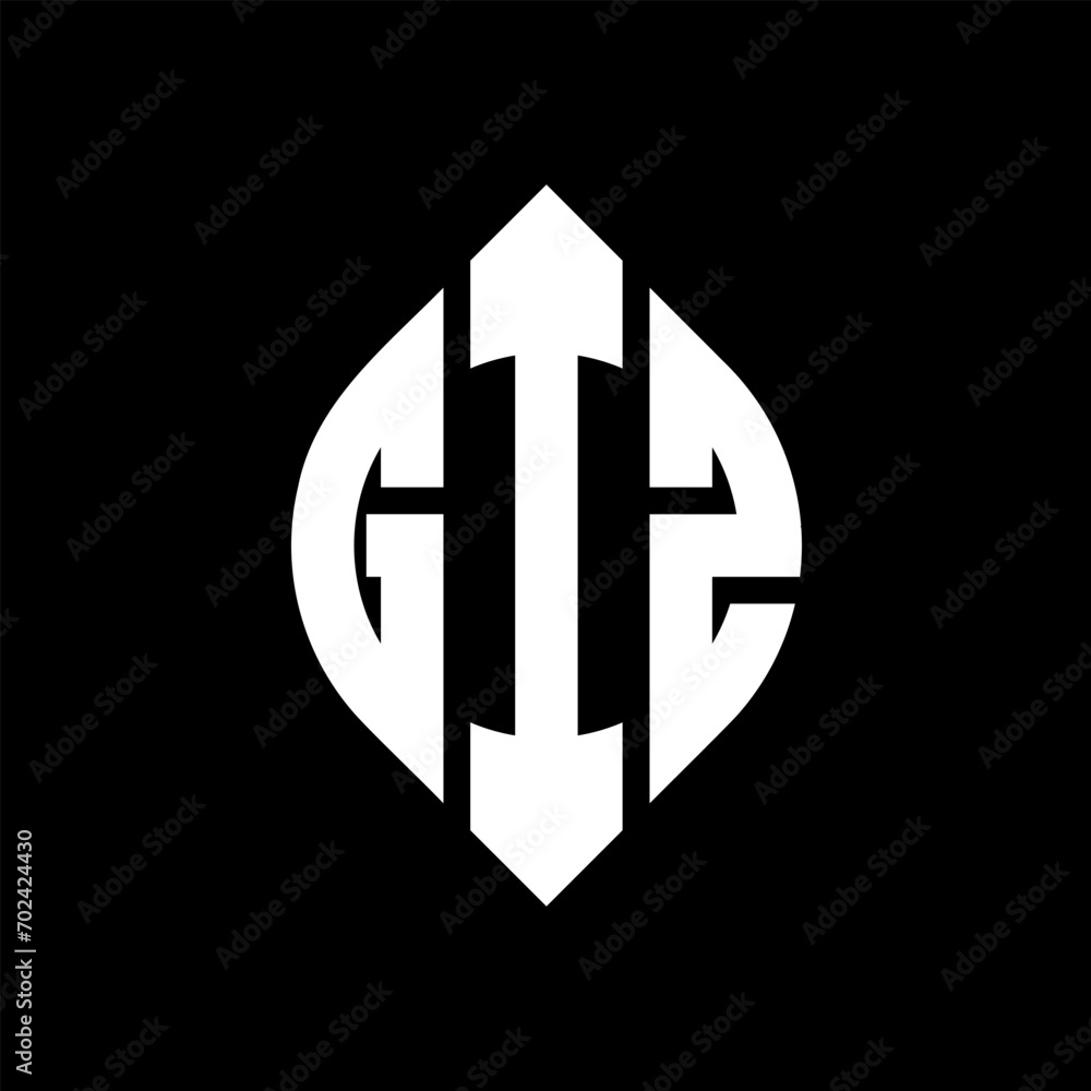 GIZ circle letter logo design with circle and ellipse shape. GIZ ellipse letters with typographic style. The three initials form a circle logo. GIZ Circle Emblem Abstract Monogram Letter Mark Vector. GIZ circle letter logo design with circle and ellipse shape. GIZ ellipse letters with typographic style. The three initials form a circle logo. GIZ Circle Emblem Abstract Monogram Letter Mark Vector.
