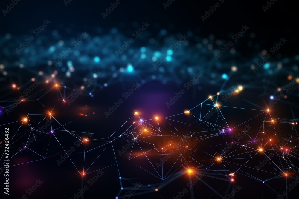Abstract network design with glowing lines Abstract network design with glowing lines