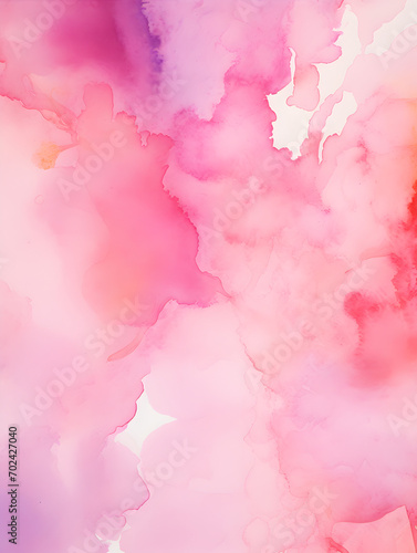 Abstract pink splashes watercolor background
