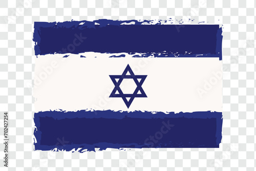 National flag of Israel. Vector illustration.